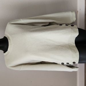 MADEWELL WOMEN'S (RE)SOURCED BRUSHED SIDE BUTTON RELAX FIT SWEATSHIRT SZ S